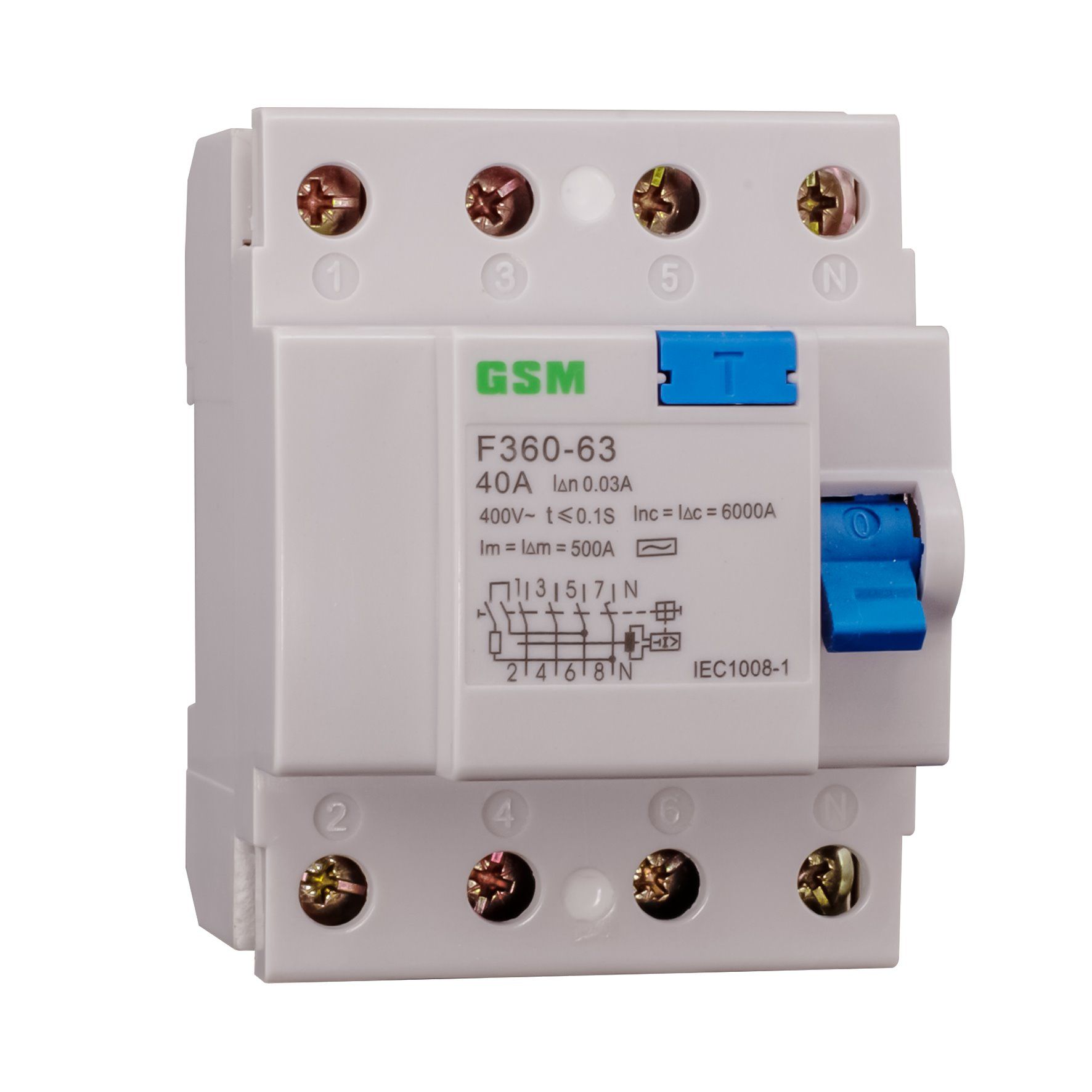 Residual Current Circuit Breakers RCCB, RCD, RCBO F360-63 4p