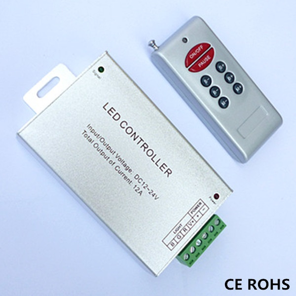 Aluminium Shell RF 8key LED RGB RF Remote