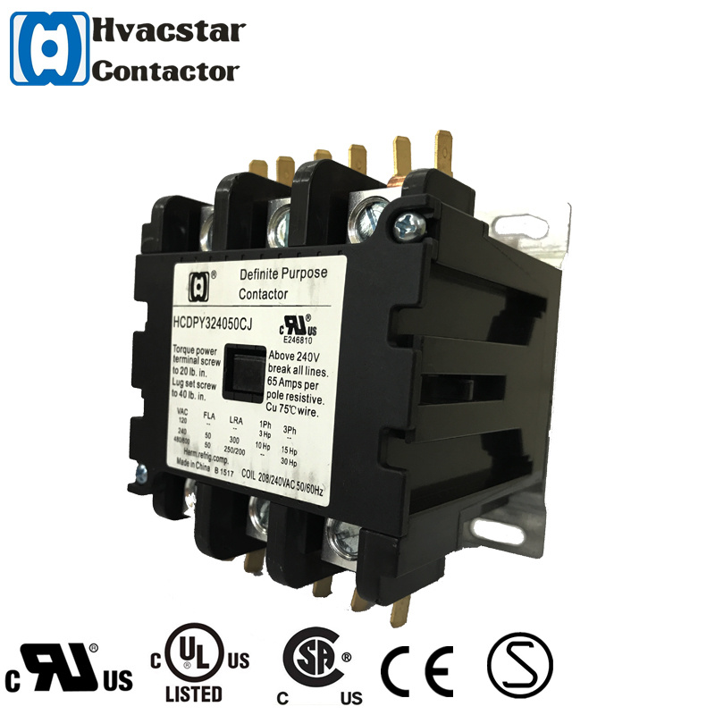 UL Dp Contactor Definite Purpose 3 Pole 50 AMP Contactor