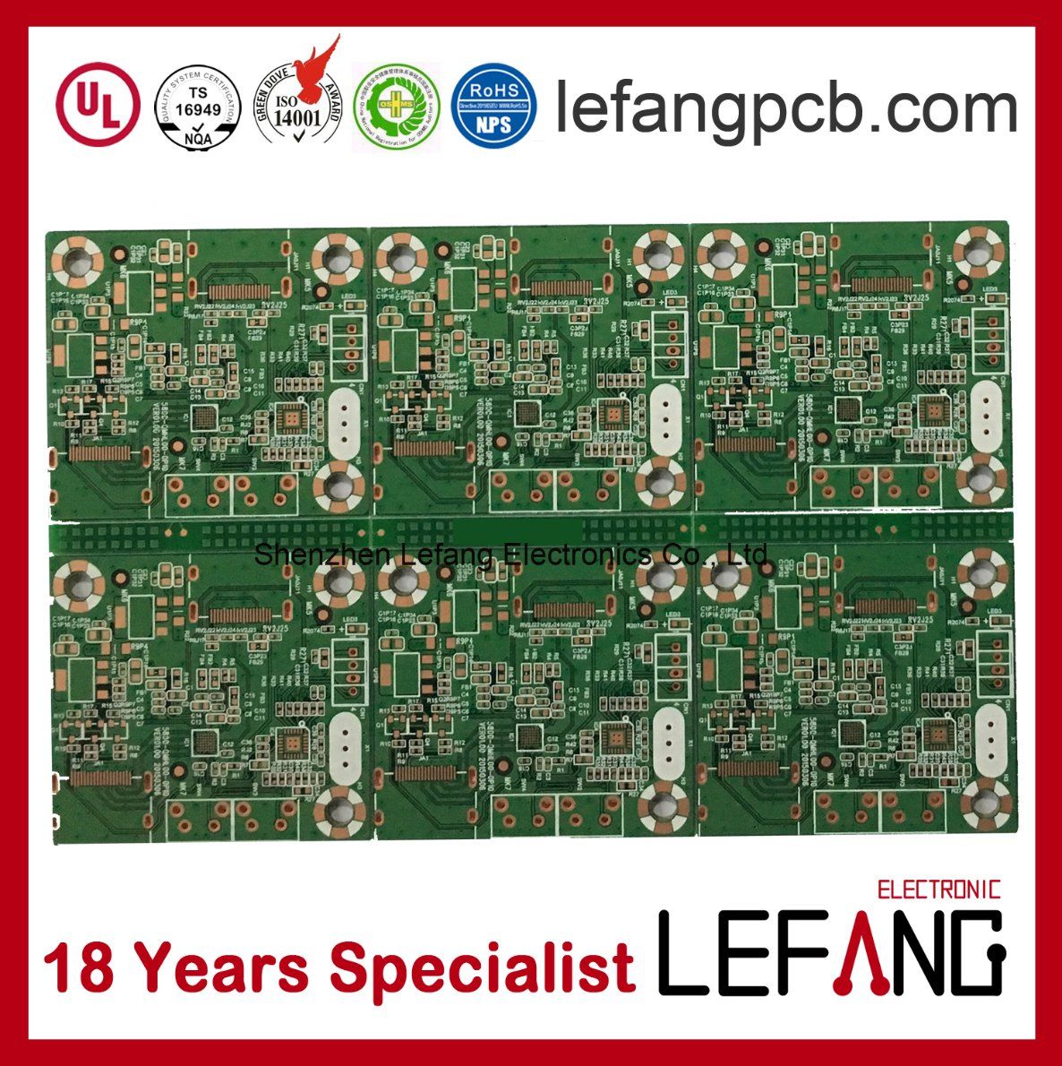Green Solder Mask Circuit Board PCB Manufacturing for Industrial Control