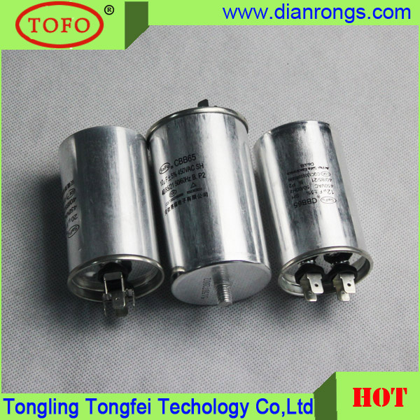 Screw Twerminal Electrolytic Capacitor 400V 20UF Cbb65 Sh Capacitor