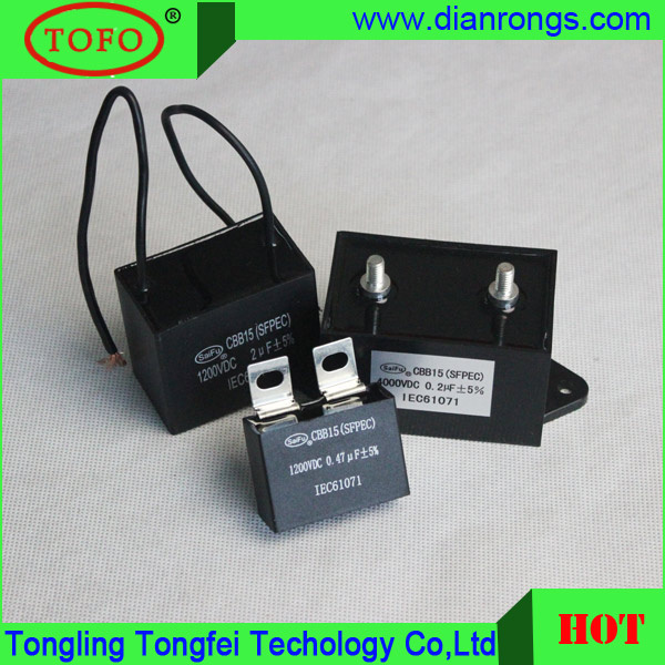 Single Phase Super Capacitor 1400VDC Cbb15 Cbb16