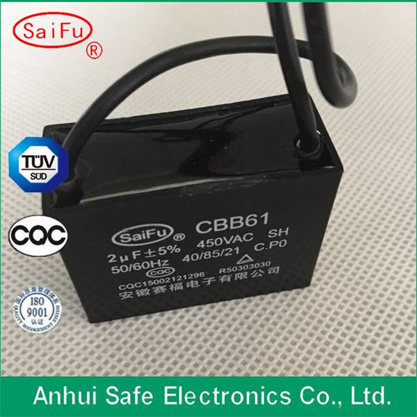 Cbb61 Fan Capacitor/Metalized Polypropylene Film Capacitor