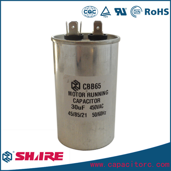 High Quality 500VAC Aluminum Shell Cbb65 Capacitor