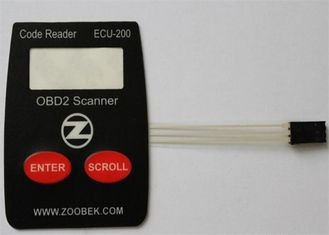 OEM 2 Keys Membrane Switch Panel for Security System, Silk Screen Printing