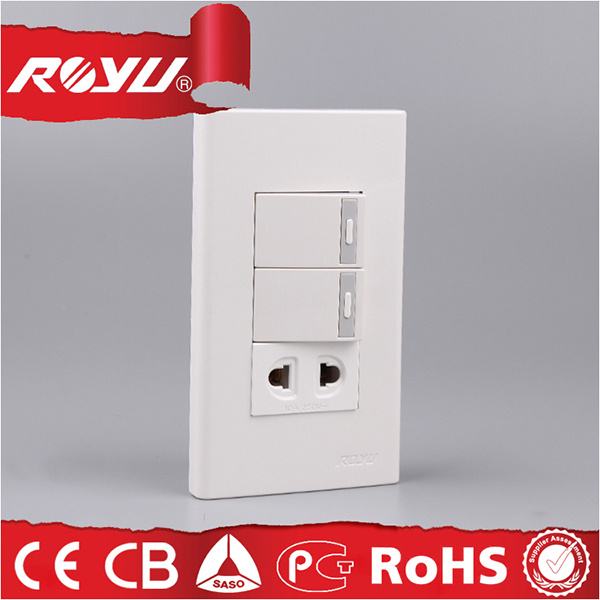 Safe Universal Electric Power Wall Switched Socket for Home
