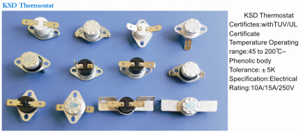 Adjustable Bimetal Thermostat Water Heater Ksd