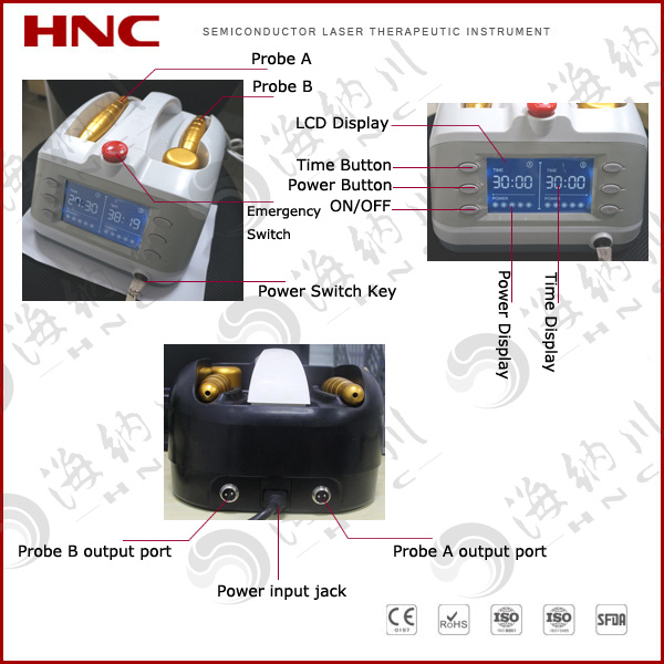 Multi-Function Semiconductor Laser Treatment Instrument with Golden Wavelength 650nm and 808nm
