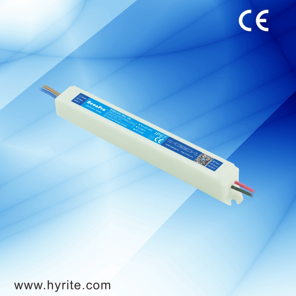 12V 20W IP67 Plastic Case Waterproof Slim LED Power Supply