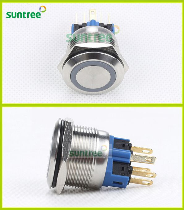 22mm Waterproof Stainless Steel Push Button Electrical Switch