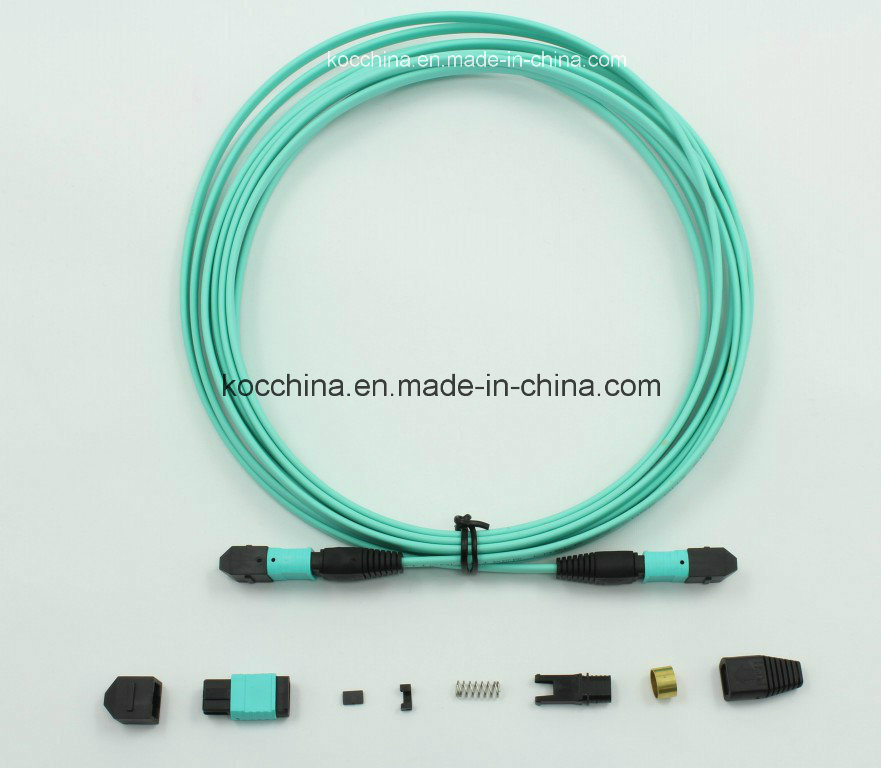 MTP MPO Om3 Aqua 12cores Fiber Optic Cable