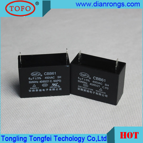 Cbb61 Capacitor for Refrigerator Compressor
