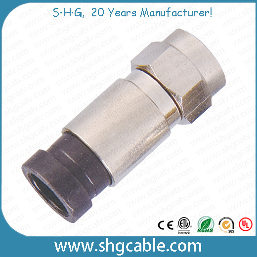 RF Coaxial Cable Rg59 RG6 Rg11 F Compression Connector (F037)