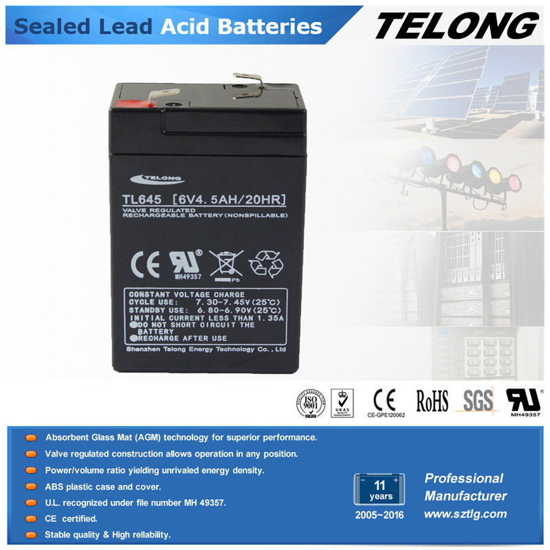 6V 4.5ah VRLA AGM Battery for Electric Scale UPS