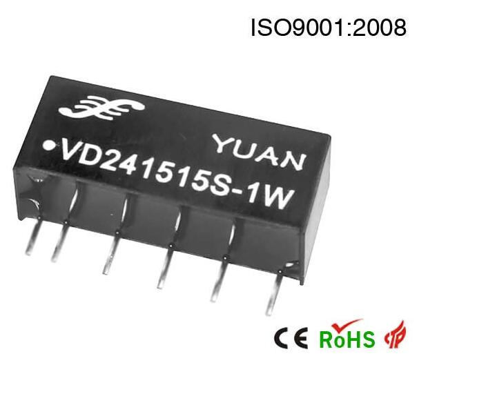 1W/2W 4-24VDC Fixed Input, Regulated Single Separate Output DC/DC Converter