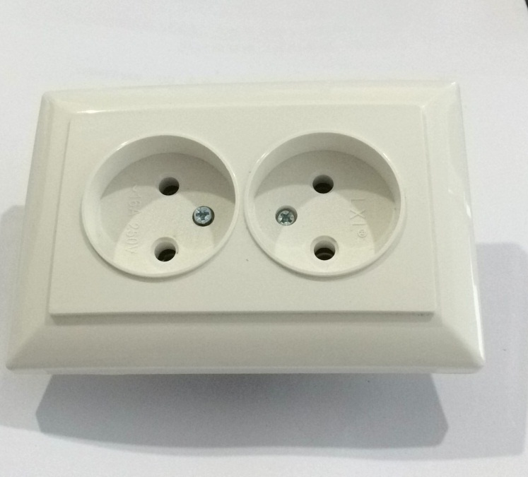 Socket Outlet 2pin Double U1028