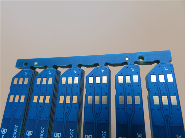 Selective Hard Gold PCB Built on Fr-4 with Matt Blue