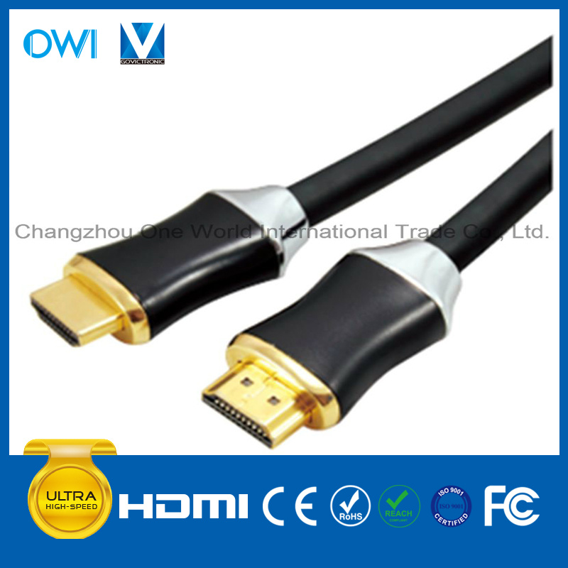 Metal Assembly Flat HDMI 19pin Plug to Plug Cable