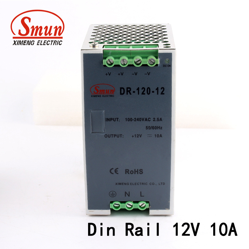 DIN Rail Mounting 120W 12VDC 10A Switching Power Supply SMPS