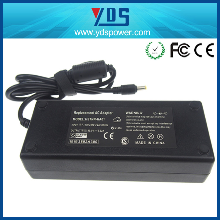 19V 6.32A AC DC Power Adapter with Ce FCC for HP