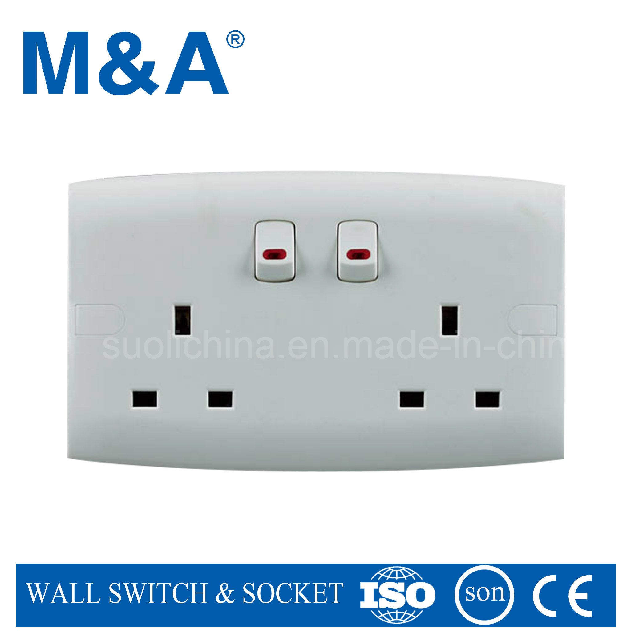 Me Series Double 13A Switched Socket (W/N)