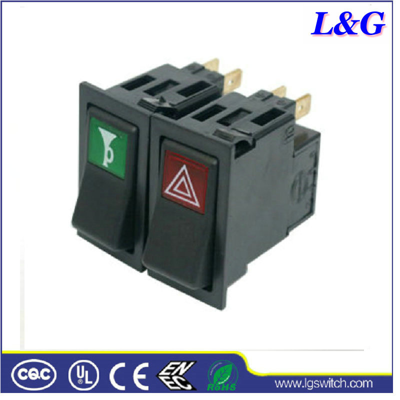 12V 24V Auto/Marine Waterproof LED Rocker Switch