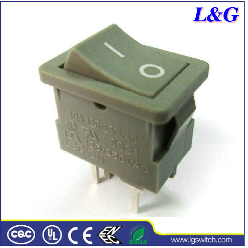 Power 12A Dpst Spst 2 Position Micro Button Rocker Toggle Switch (SS21)