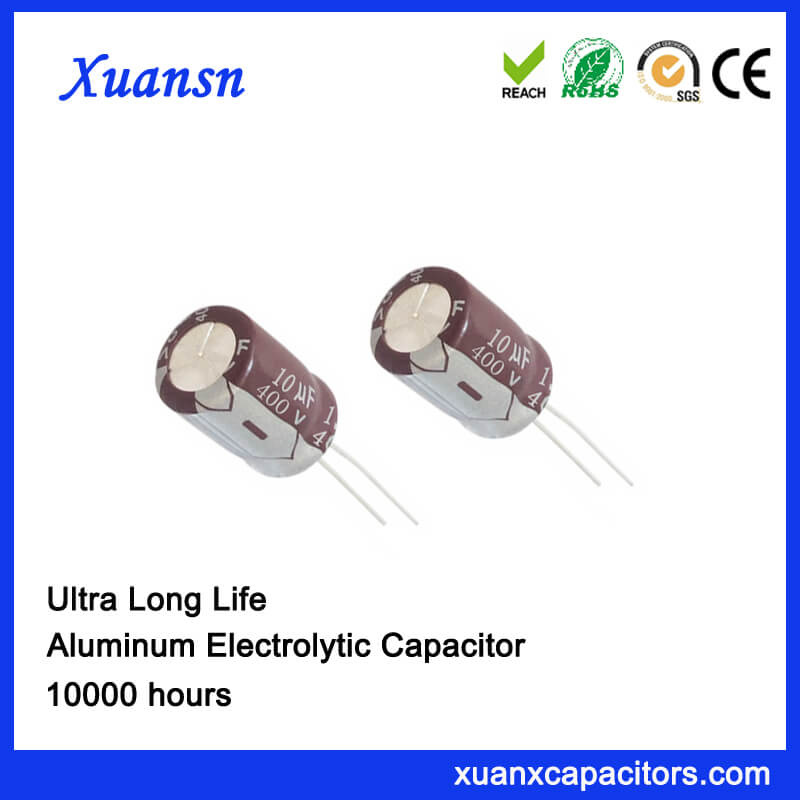 High Reliability 10UF 400V Electrolytic Capacitor