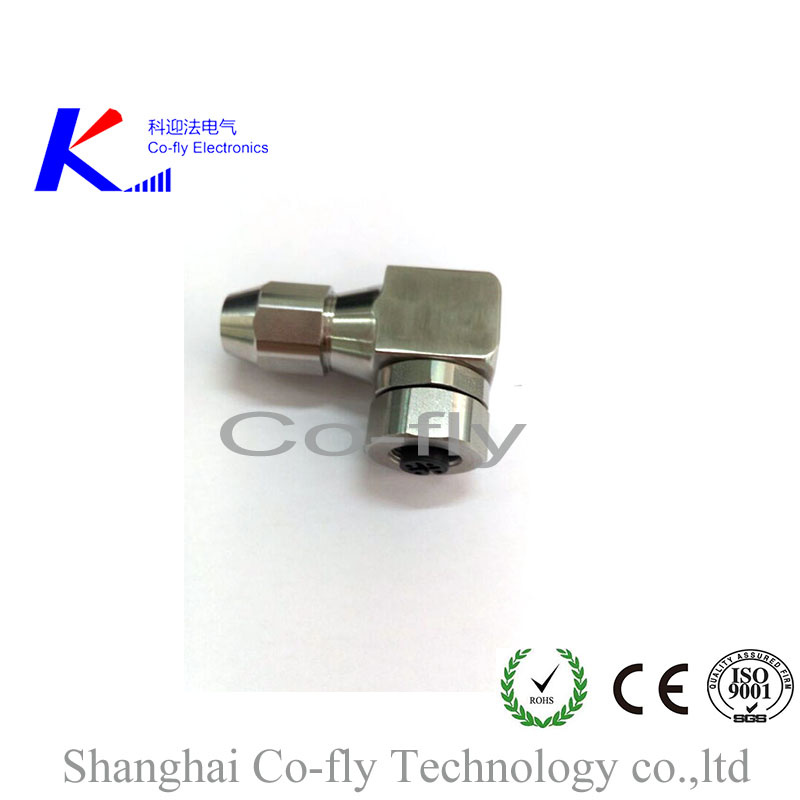 M12 Stainsteel Shielded Elbow & Straight Circular Connector Electronic Adapter