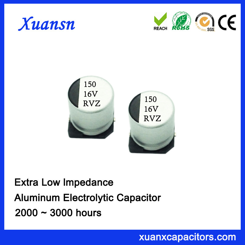 150UF 16V Chip Ultra Low Impedance Aluminum Electrolytic Capacitor