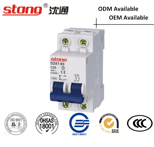 High Quality C45 Vacuum Mini Circuit Breaker 2p