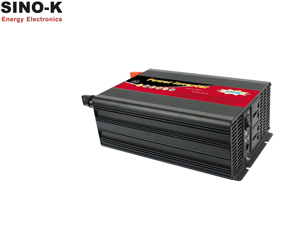 Max Efficiency to 90% DC-AC Modified Sine Wave 800W Power Inverter, 12V/24V/48V to 110V/120V/220V/230V