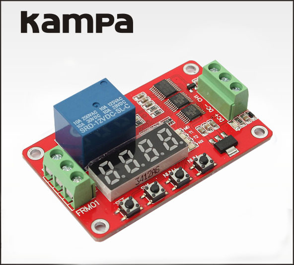 12V DC Multifunction Self-Lock Relay PLC Repeat Cycle Time Timer Switch Module