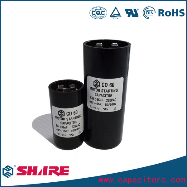 220VAC CD60 Electrolytic Single Phase Motor Start Capacitor