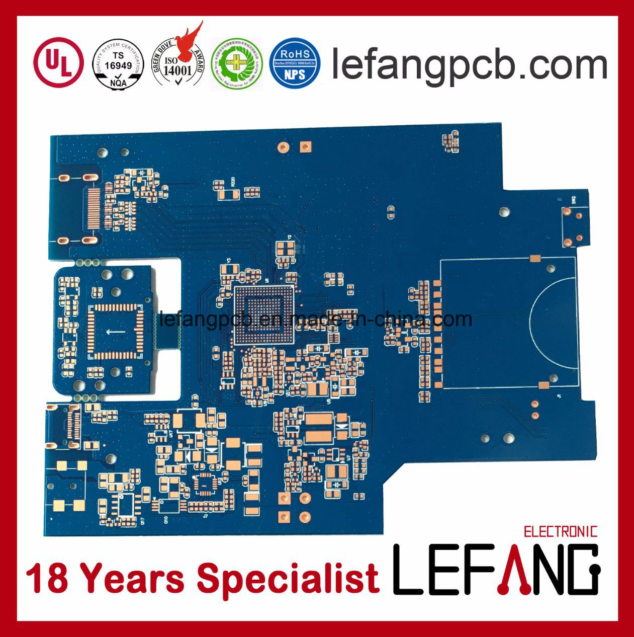 Hot Sale PCB Circuit Board PCB Board with Blue Solder Mask