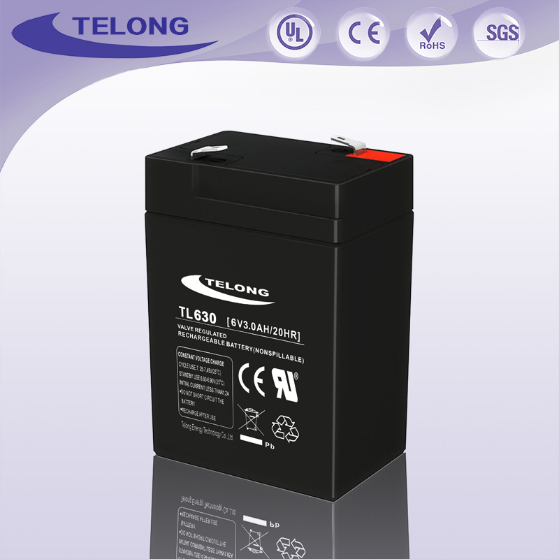 Telong Rechargeable 6V3ah Battery LED Emergency Light Battery