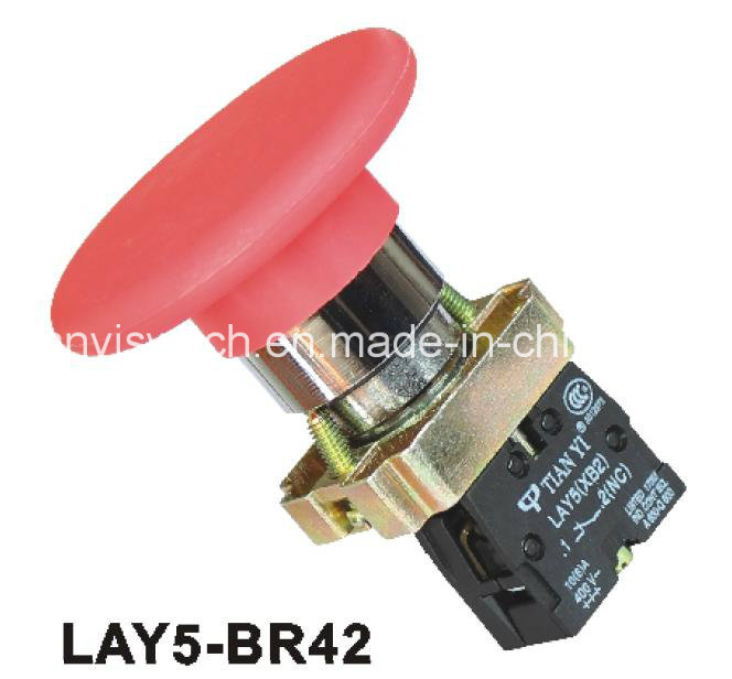 Lay5-Br42 Mushroom Head Spring Return Emergency Stop Pushbutton Switch