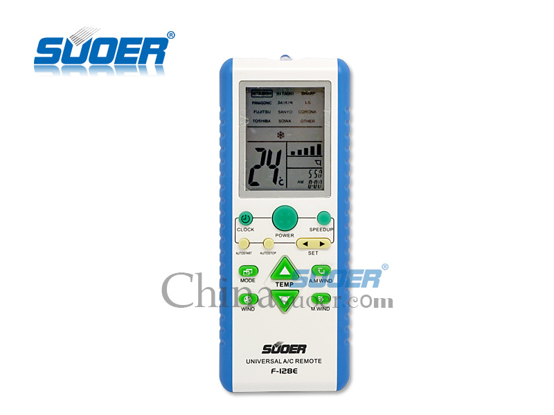 Universal Air Conditioner Remote Control A/C Remote Control for 12 Brands (F-128E)