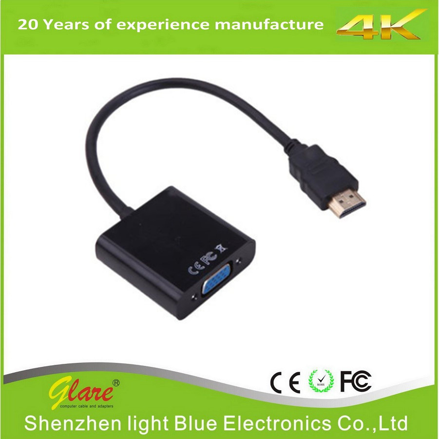 Full HD 1080P HDMI to VGA Cable Connector