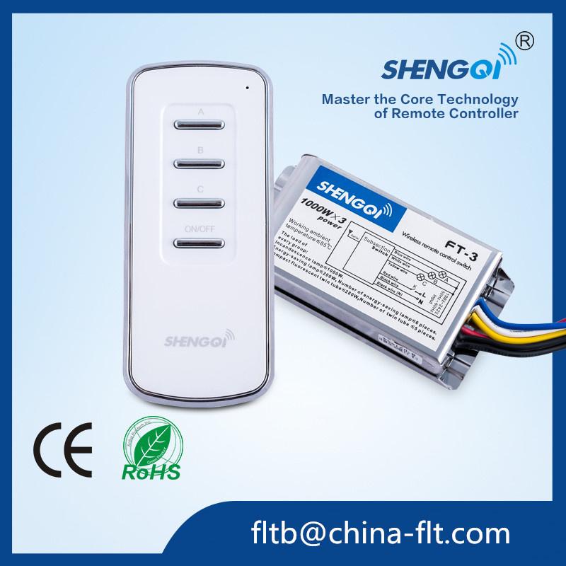 Customized FT-3 RF 3 Channel Remot Control for Fan Lamp