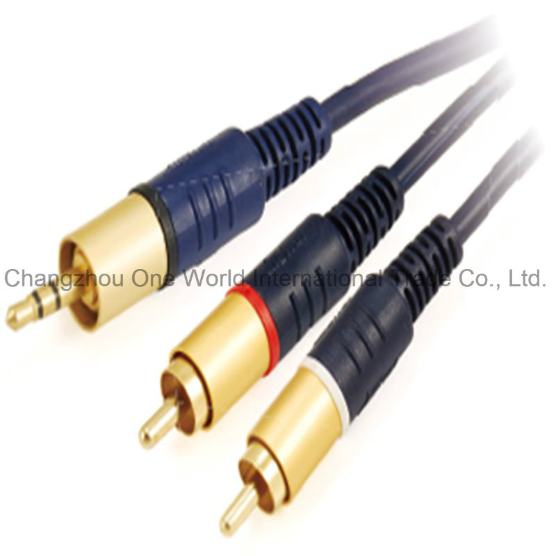 3.5mm Stereo Plug - 2RCA Plugs Cable