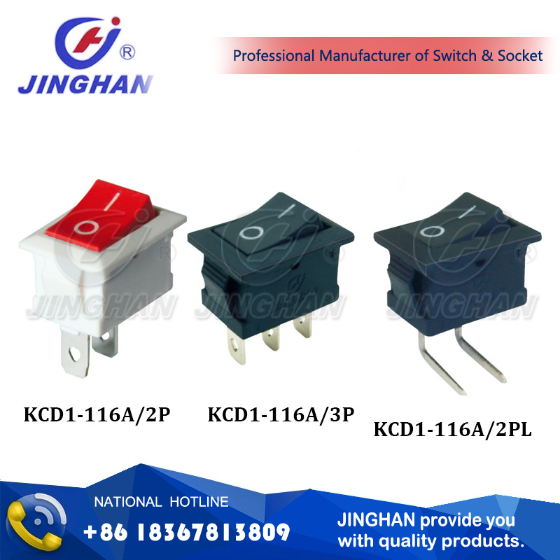 Kcd1-116A Sp St 2p Mini Rocker Switch Waterproof 10A