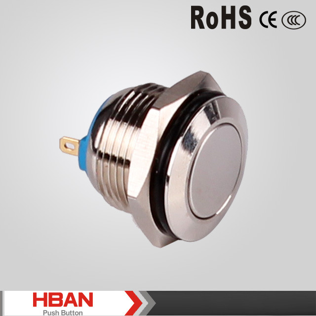 16mm Anti Vandal Metal Push Button Switch with Stainless Steel