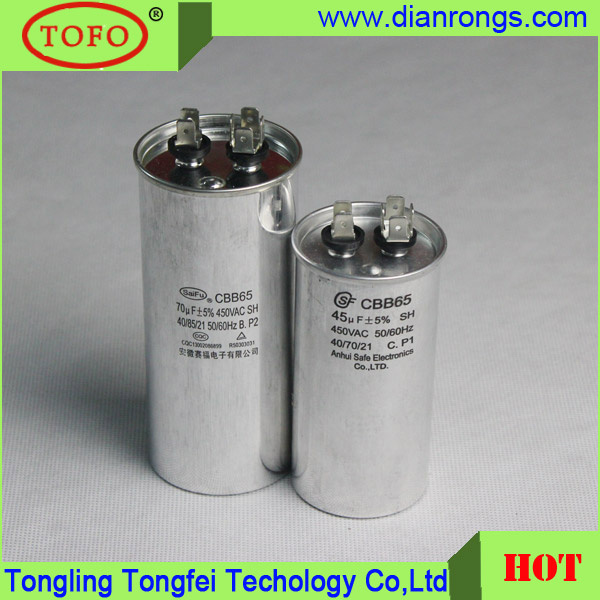 Cbb65 5UF Metallized Polyester Film Capacitor Popular