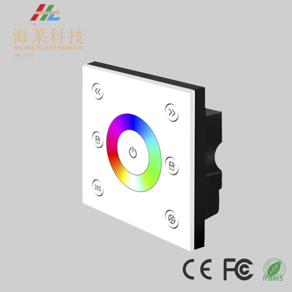 12-24V DC Fashionable Single Zone RGB 4A*3CH LED Touch Panel Controller