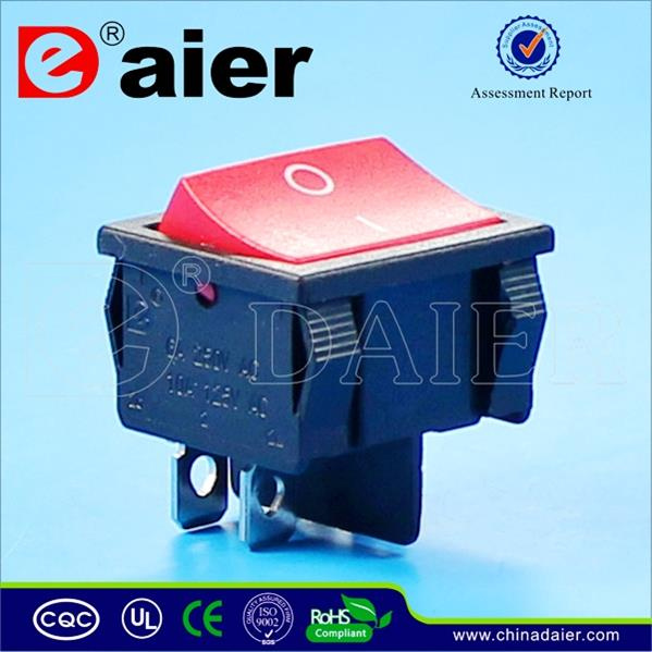 Red Button Dpst Rocker Switch 4 Pin on-off