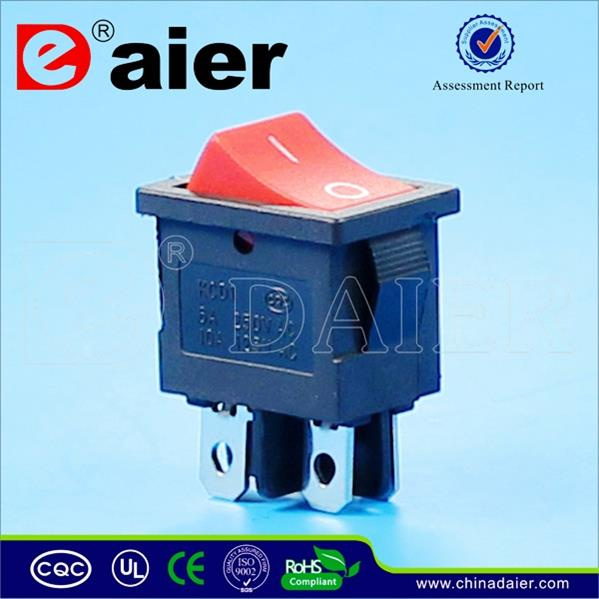 Miniature Black Rocker Switch 4 Pin on-off