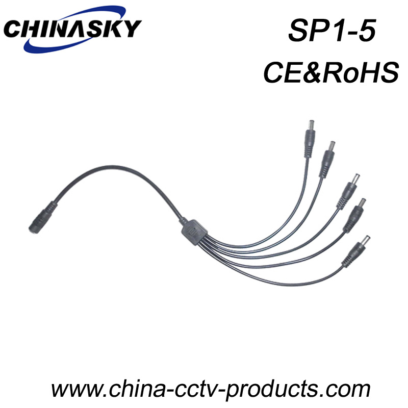 5-Way 12mm CCTV Power Distribution Splitter DC Cord (SP1-5)