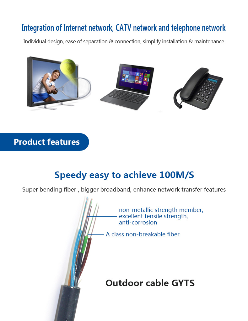 264 Core Armored Fiber Cable of Power GYTS