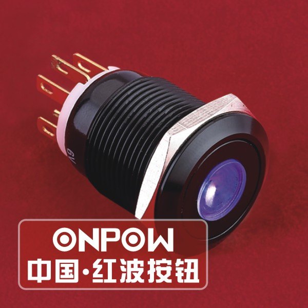 ONPOW 19mm Spot Illuminated Spdt Stainless Steel Push Button Switch (LAS1GQ-11D/A) (Dia. 19mm) (CE, CCC, RoHS, REECH)
